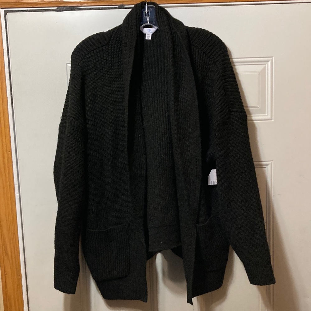 Time and Tru Black Cardigan‎ Sweater XXL NWT